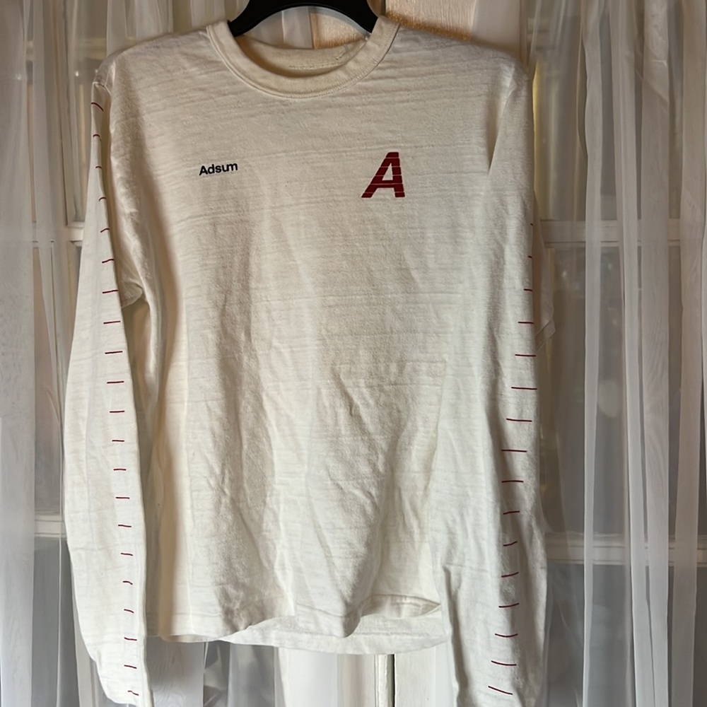 ADSUM Cotton Stripe Long Sleeves TEE Men’s Small T-shirt Made In Japan - Picture 3 of 8